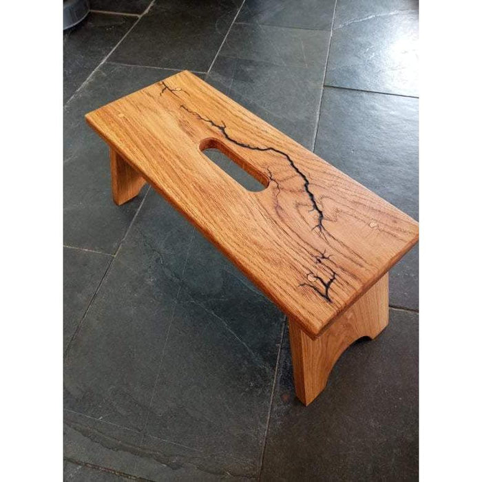 Handcrafted Oak CRACKET - Hop on/Foot/Milking/Child step stool, Plant stand