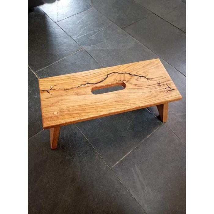 Handcrafted Oak CRACKET - Hop on/Foot/Milking/Child step stool, Plant stand