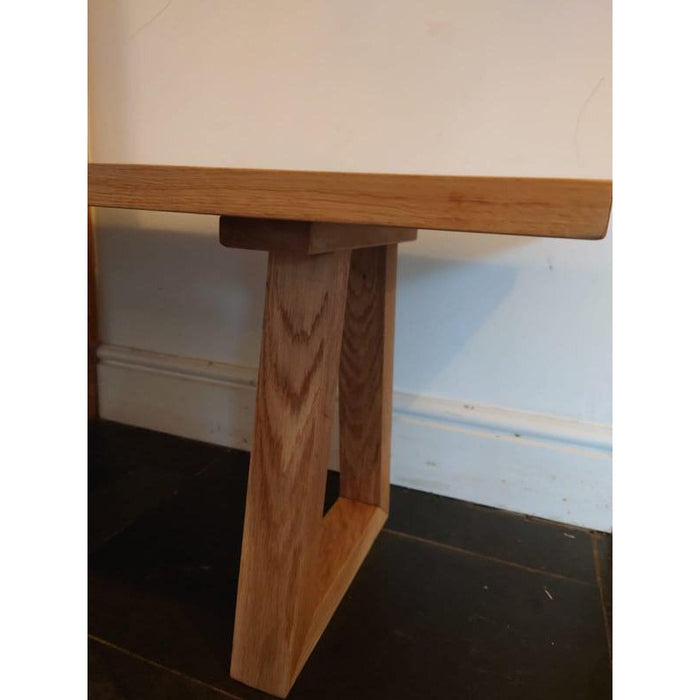 Solid Oak Indoor Bench With Oak Legs