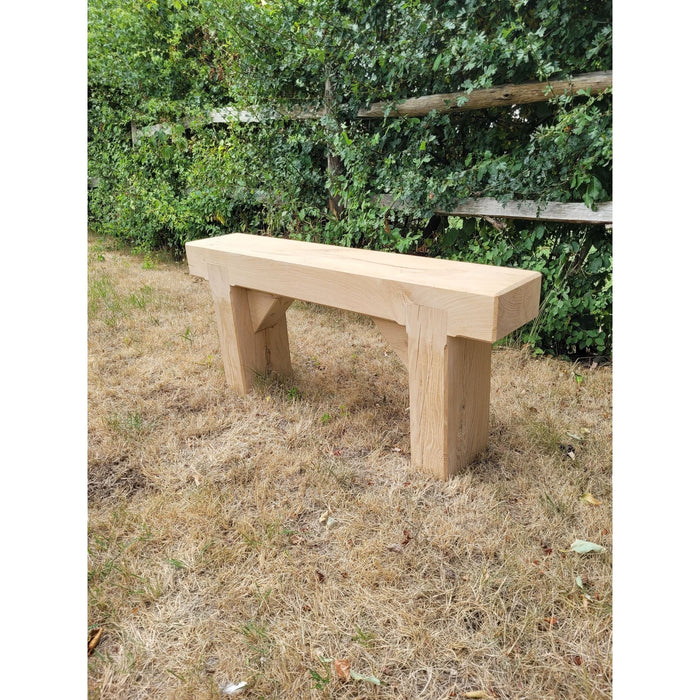 Solid French Oak Beam Garden Bench