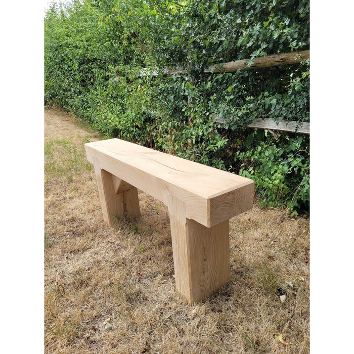 Solid French Oak Beam Garden Bench