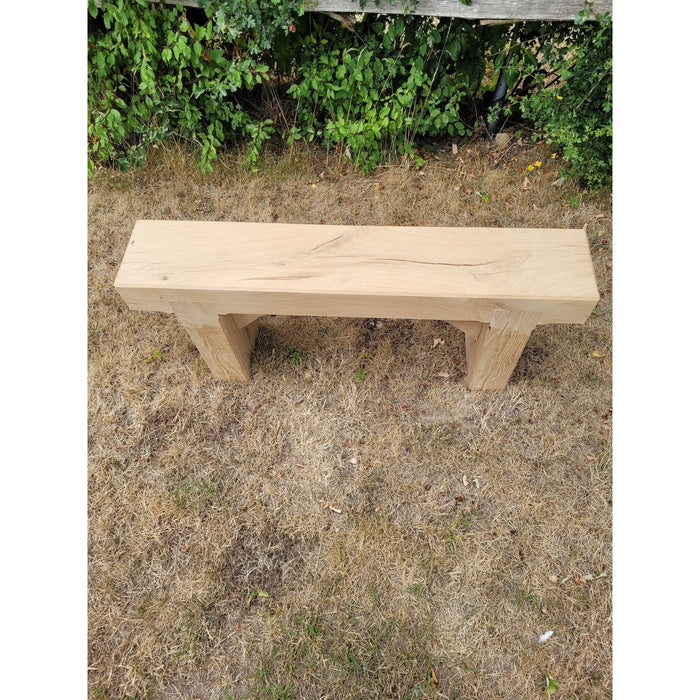 Solid French Oak Beam Garden Bench