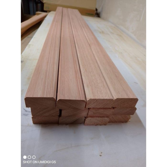Red Grandis Bench Slats / Hardwood