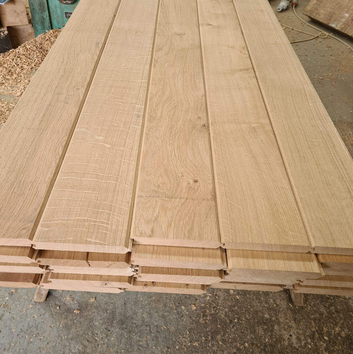 Kiln Dry Oak Tongue and Groove Cladding 20mm thickness