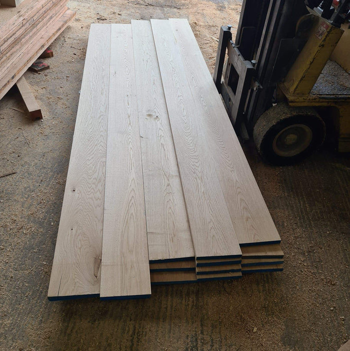 Solid Oak Floorboards 220mmx22mm Wide Untreated Unfinished Square Edge PAR