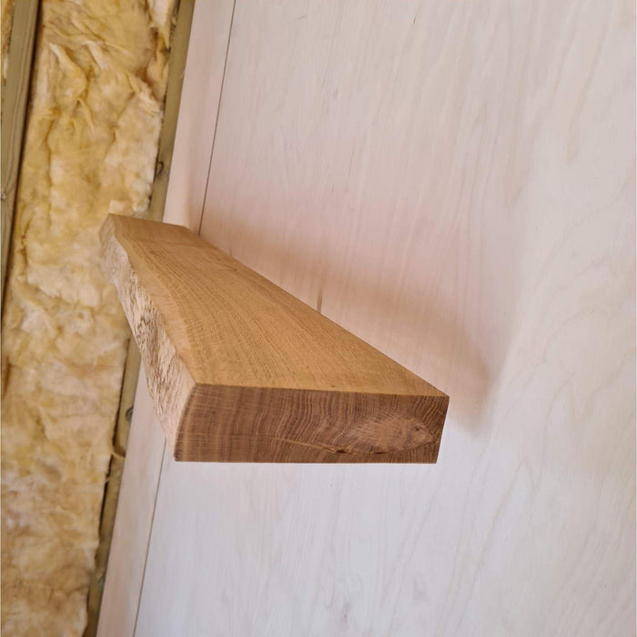 Waney Edge Handmade Oak Floating Shelf