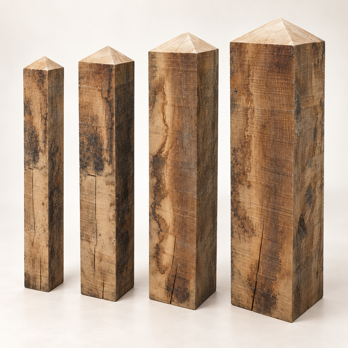 Pyramid Tops-Solid Oak Fence & Gate Posts