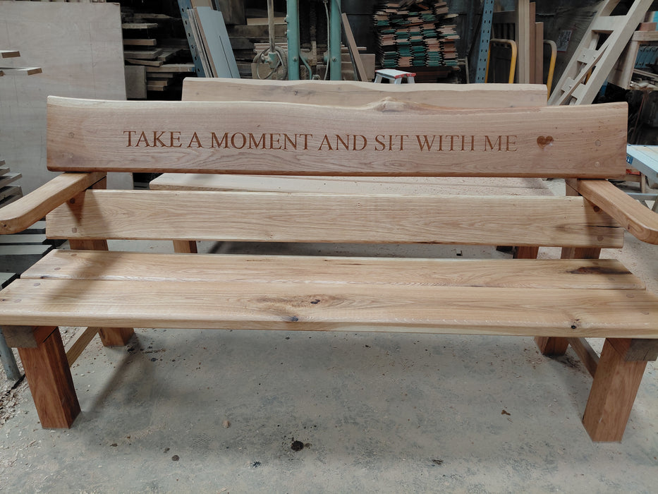 SUSSEX Oak Garden Bench