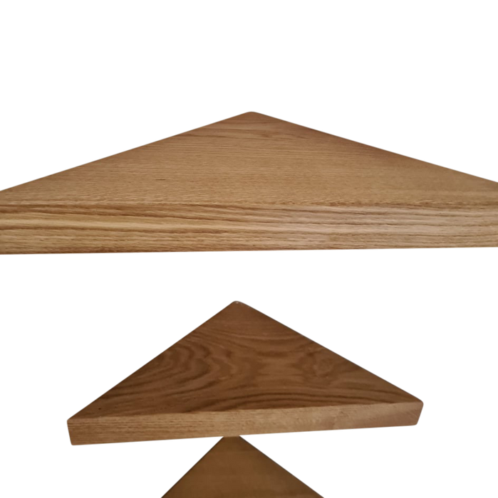 Solid Oak Floating Corner Shelf