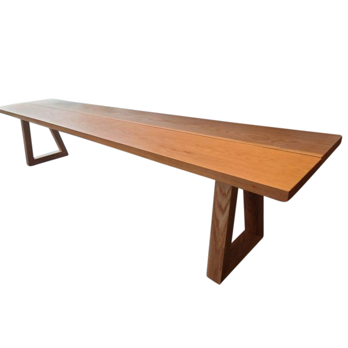 Solid Oak Indoor Bench With Oak Legs