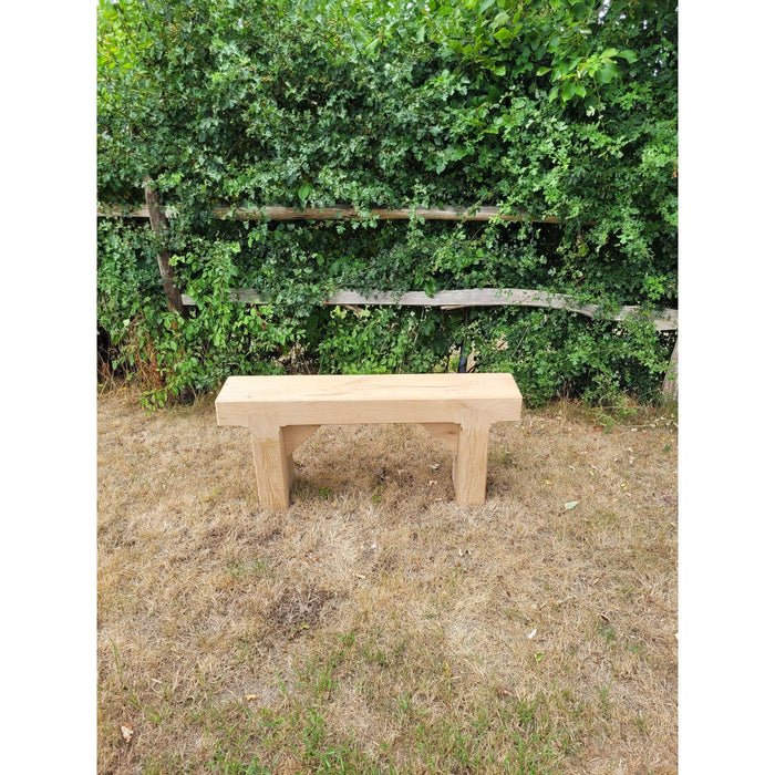 Solid French Oak Beam Garden Bench