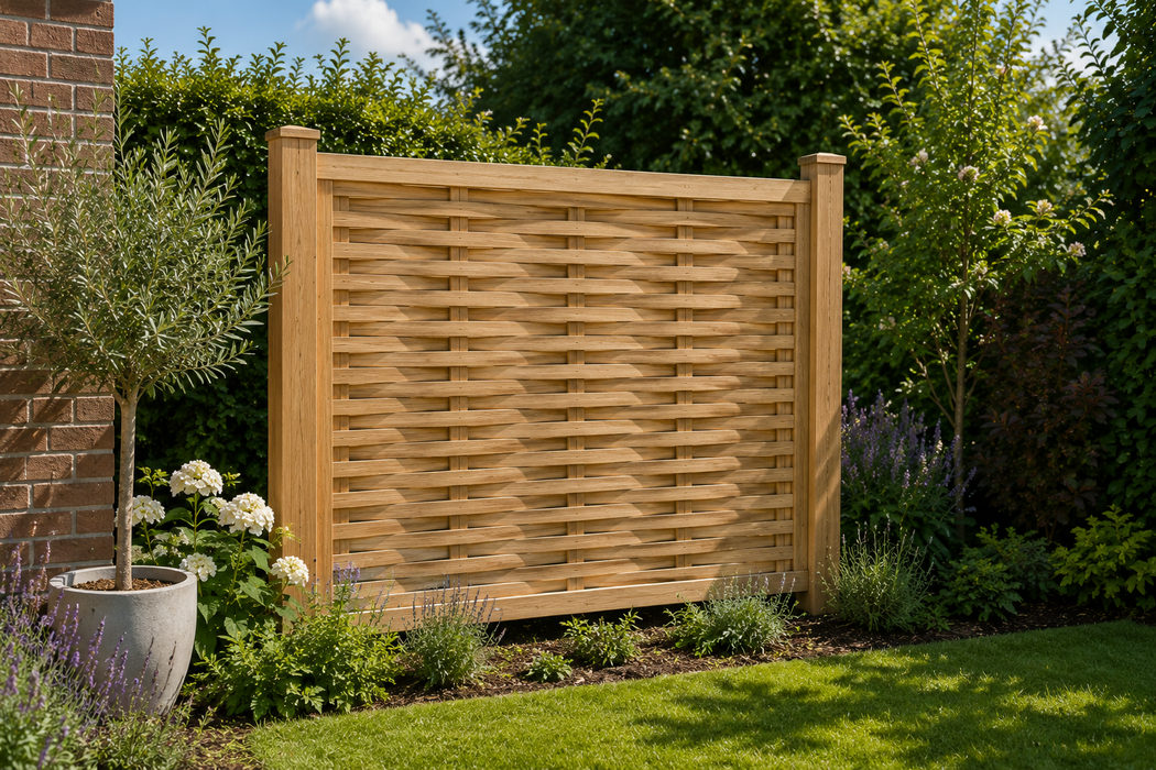 🌳✨ Solid Oak Framed Woven Fence Panels ✨🌳