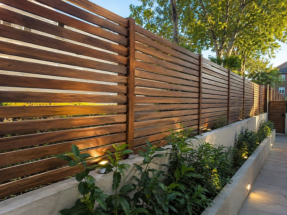 Iroko Fence Slats / Battens PAR - 40mm x 20mm at 3m