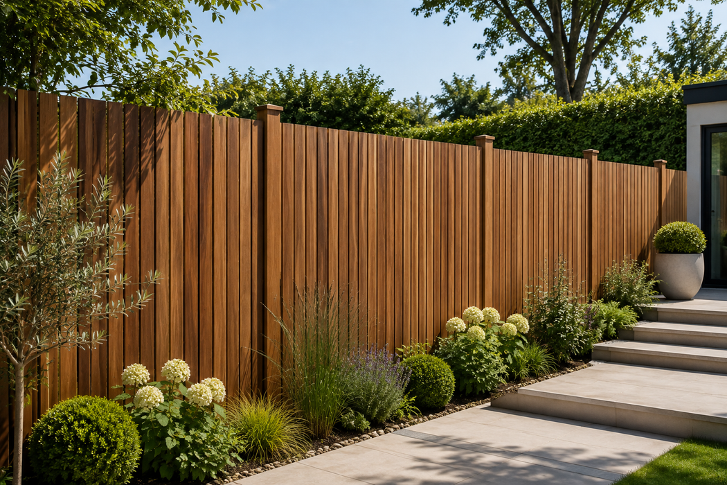 Iroko Fence Slats / Battens PAR - 40mm x 20mm at 3m