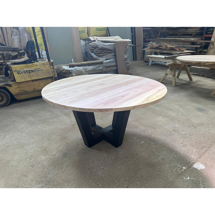 Handmade Ash Round Dining Table 1600mm - Fits 8, Free Shipping UK, Elegant Indoor Furniture