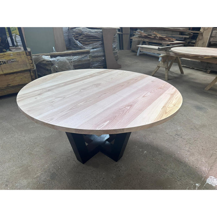 Handmade Ash Round Dining Table 1600mm - Fits 8, Free Shipping UK, Elegant Indoor Furniture