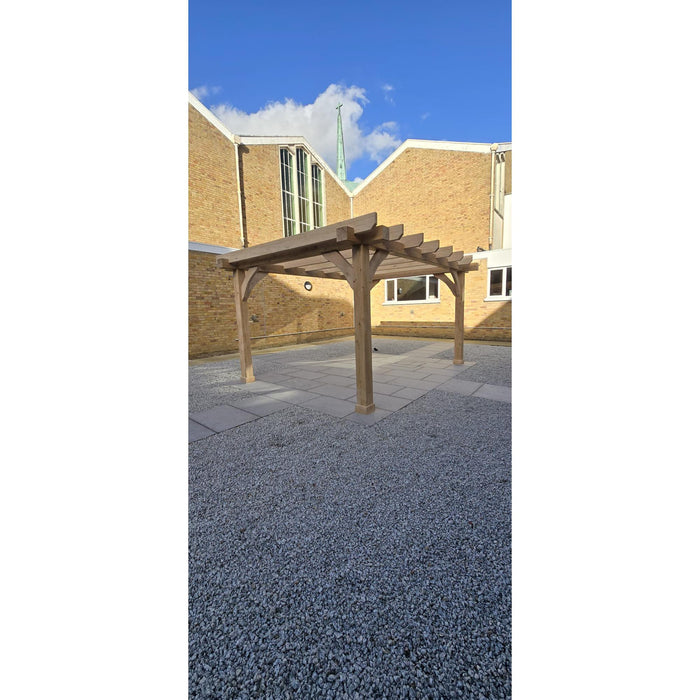 Premium Solid Oak Pergola Kit - Customizable and Ready-to-Assemble for Your Outdoor Living Space