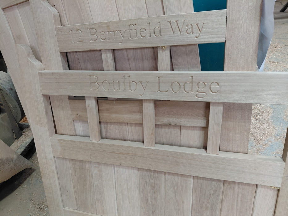 Solid Oak Garden Gate H1000mm X W900mm With Moulded Stiles Air dried