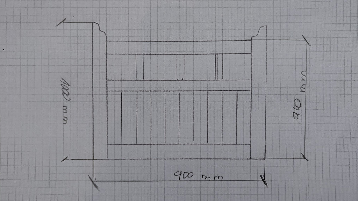 Solid Oak Garden Gate H1000mm X W900mm With Moulded Stiles Air dried