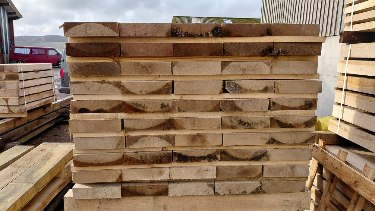 Half Solid Oak Sleepers 200×50 at 1200,2400,3000 mm(thinner)