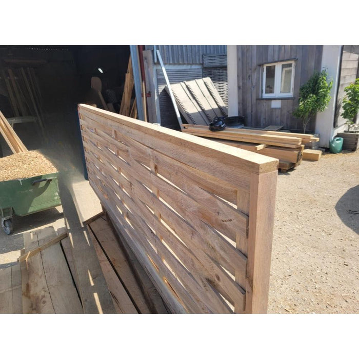 Solid Oak Woven Fence Panels - Framed