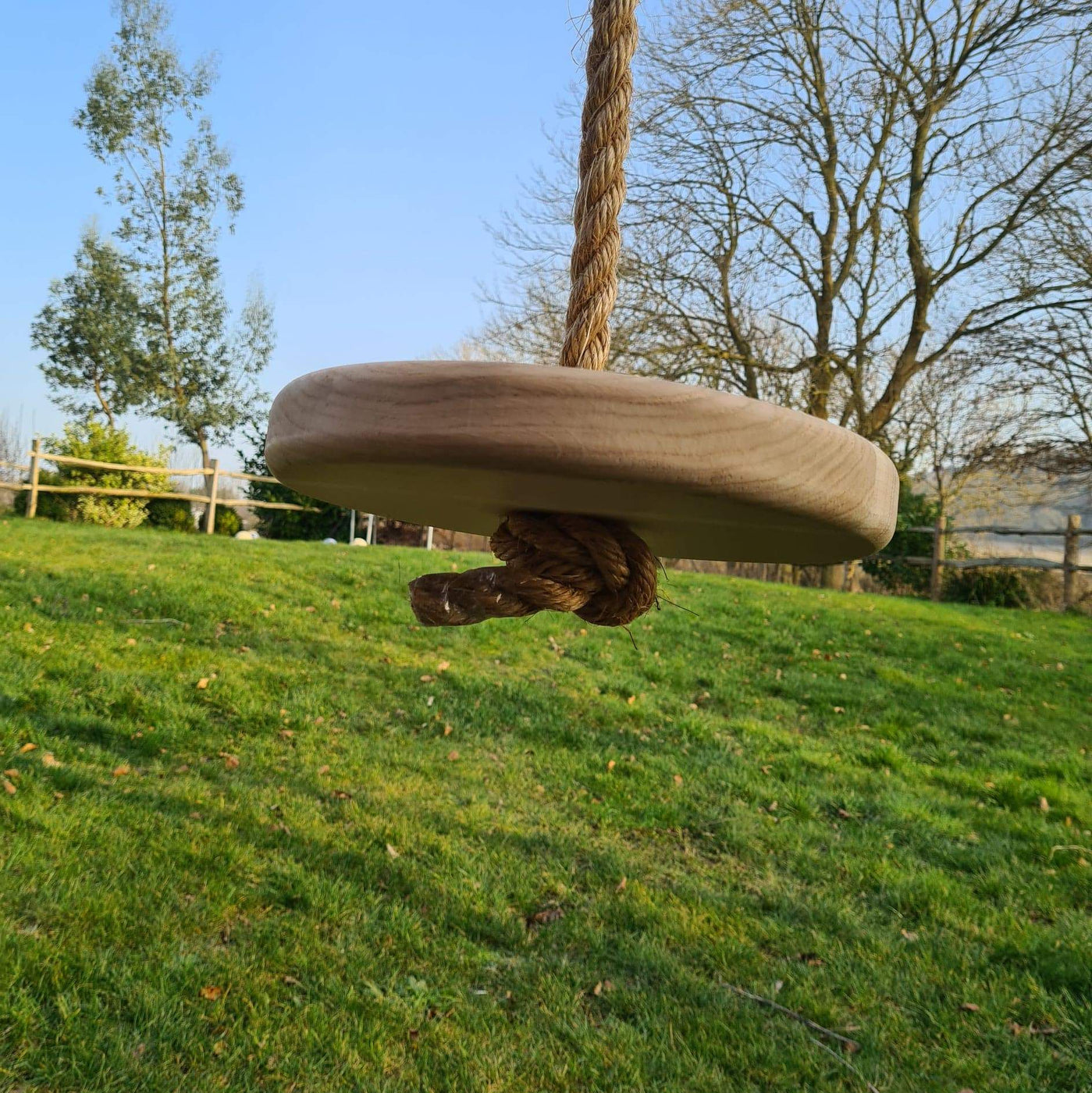 Oak Garden Swing, Button Swing, Rope Swing, Child Round Swing, Kids ...