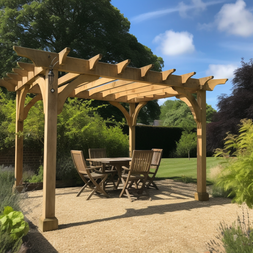 Premium Solid Oak Pergola Kit - Customizable and Ready-to-Assemble for Your Outdoor Living Space