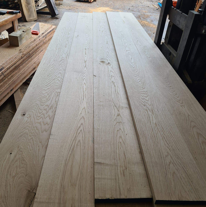 Solid Oak Floorboards 220mmx22mm Wide Untreated Unfinished Square Edge PAR