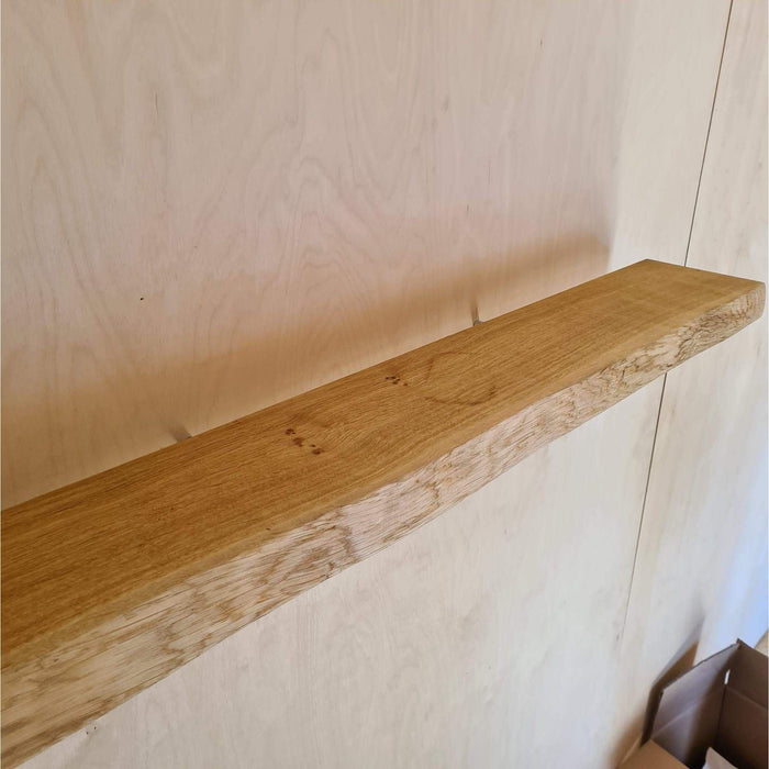 Waney Edge Handmade Oak Floating Shelf