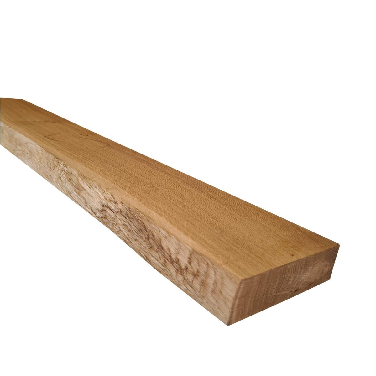 Handmade Oak Floating Solid Shelf Live Edge, Waney Edge, Rustic, Wood